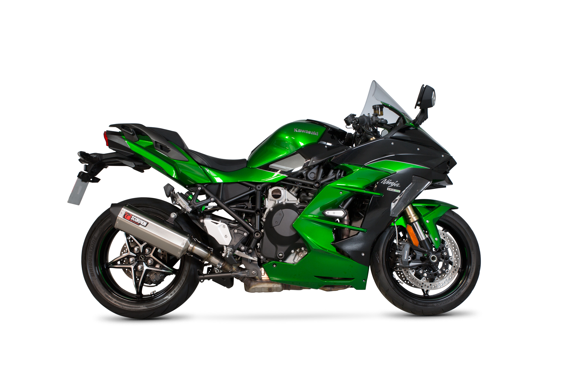 Scorpion Serket Parallel Auspuff für Kawasaki Ninja H 2 SX / SE 2018-2020 Motorräder