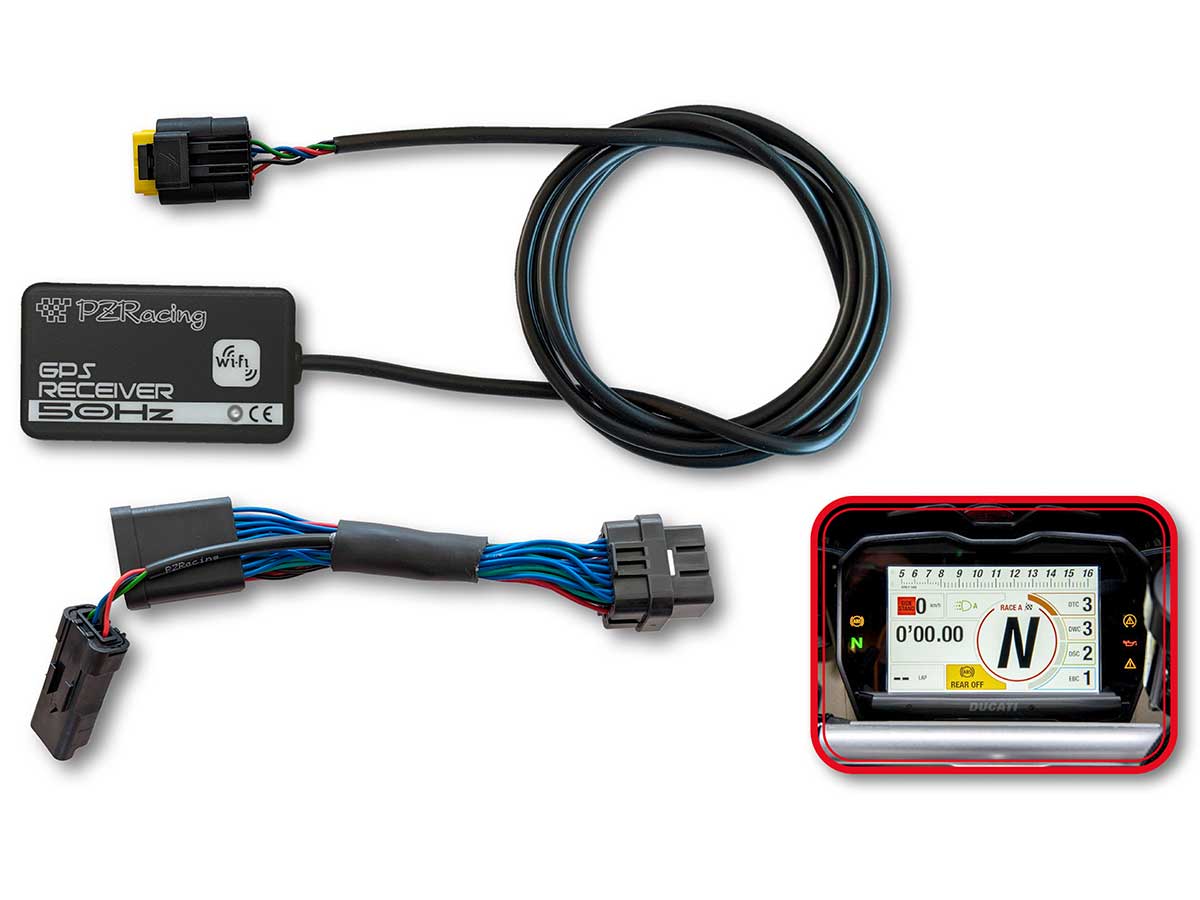 GPS-Empfänger Laptronic für Laptimer in den Serieninstrumenten der Ducati Panigale V4, V4R und V4S ab 2025