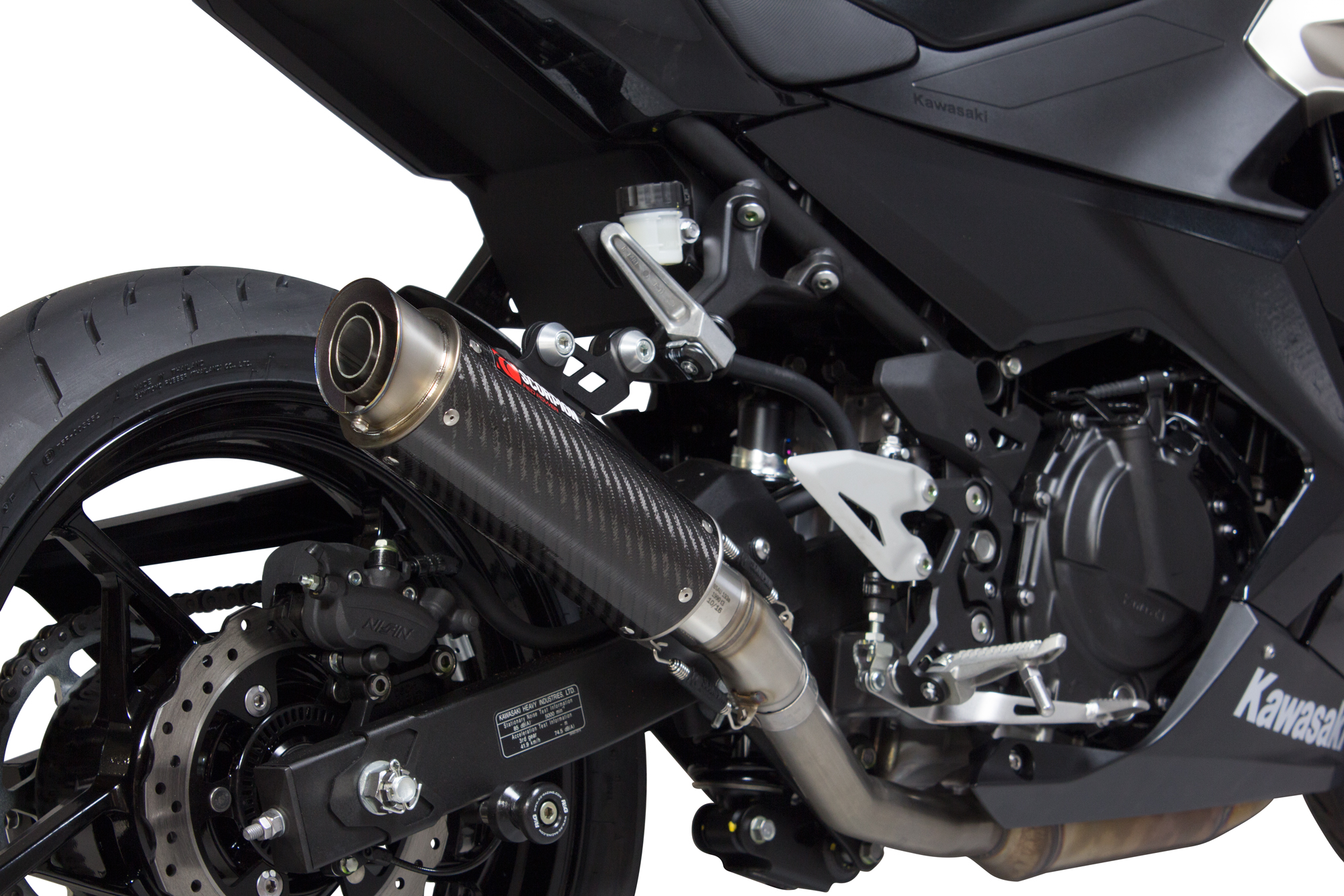 Scorpion RP-1 GP Auspuff für Kawasaki Ninja 400 Motorräder