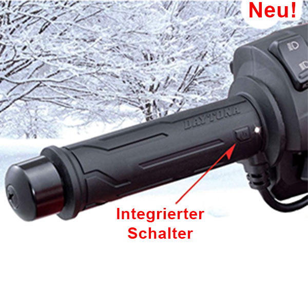 Heizgriffe 4-stufig mit integriertem Schalter und LED-Anzeige zur Erkennung der Stufen