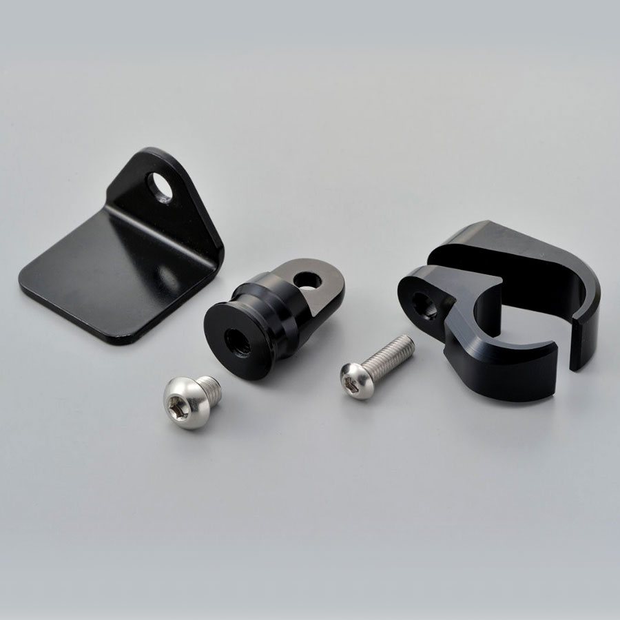 Lieferumfang Lenkerhalter für Zusatzinstrumente für 22 mm Lenker aus schwarz eloxiertem Aluminium