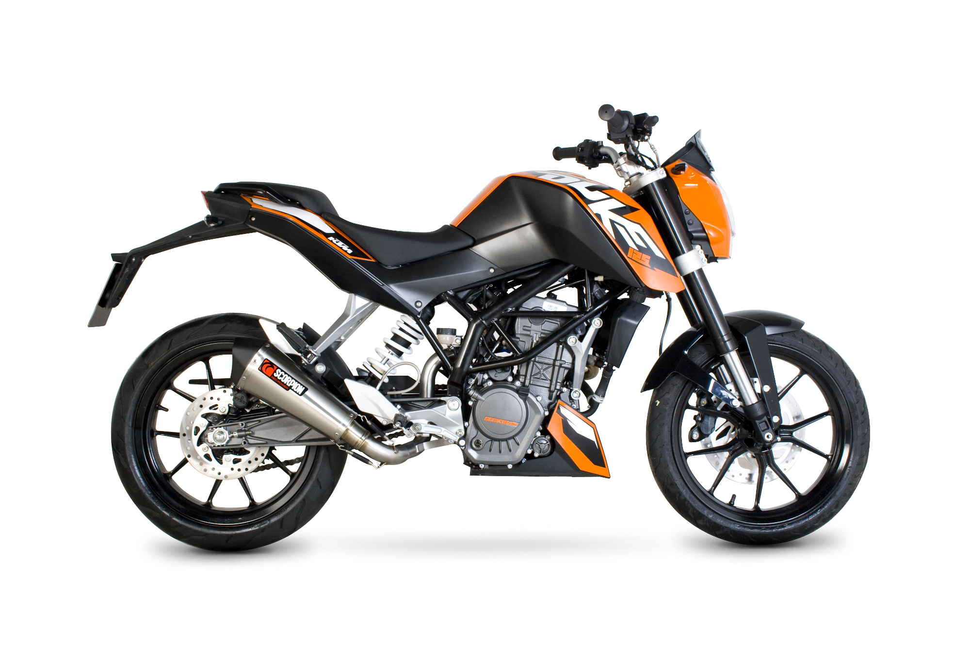 Scorpion Serket Taper Auspuff für KTM Duke 125 2011-2016 / Duke 200 2012-2016  Motorräder
