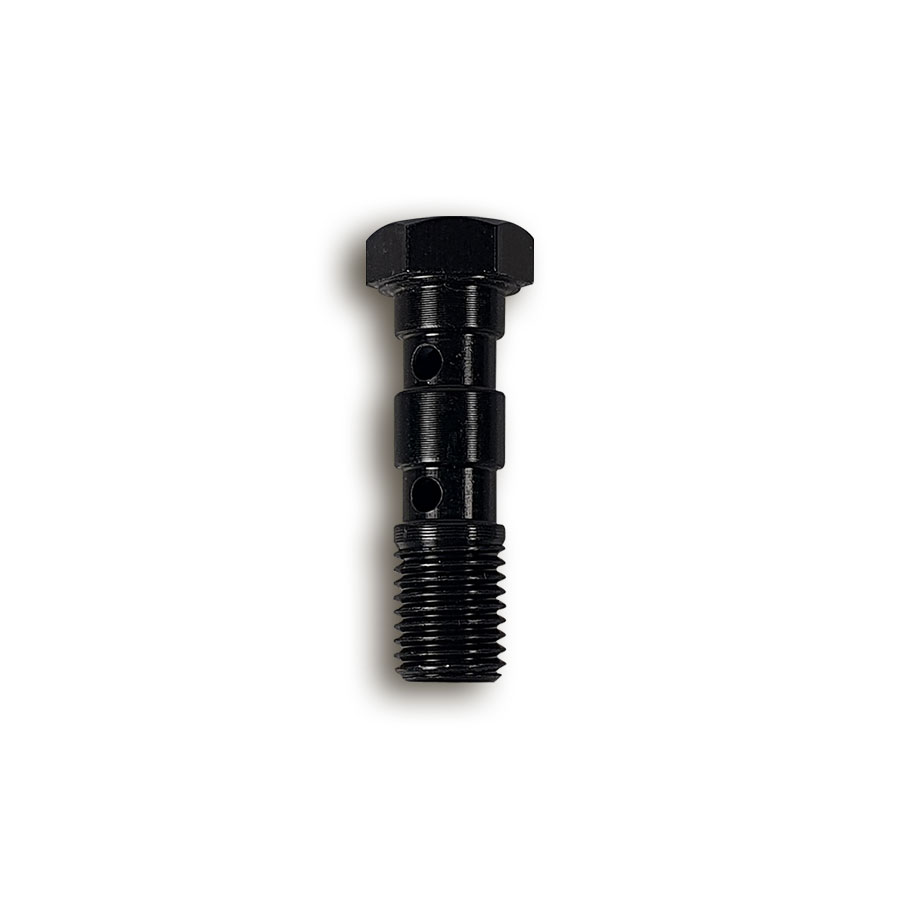 Fren Tubo Doppelhohlschraube, M 10 x 1,25 aus schwarz eloxiertem Aluminium  für Bremsleitungen