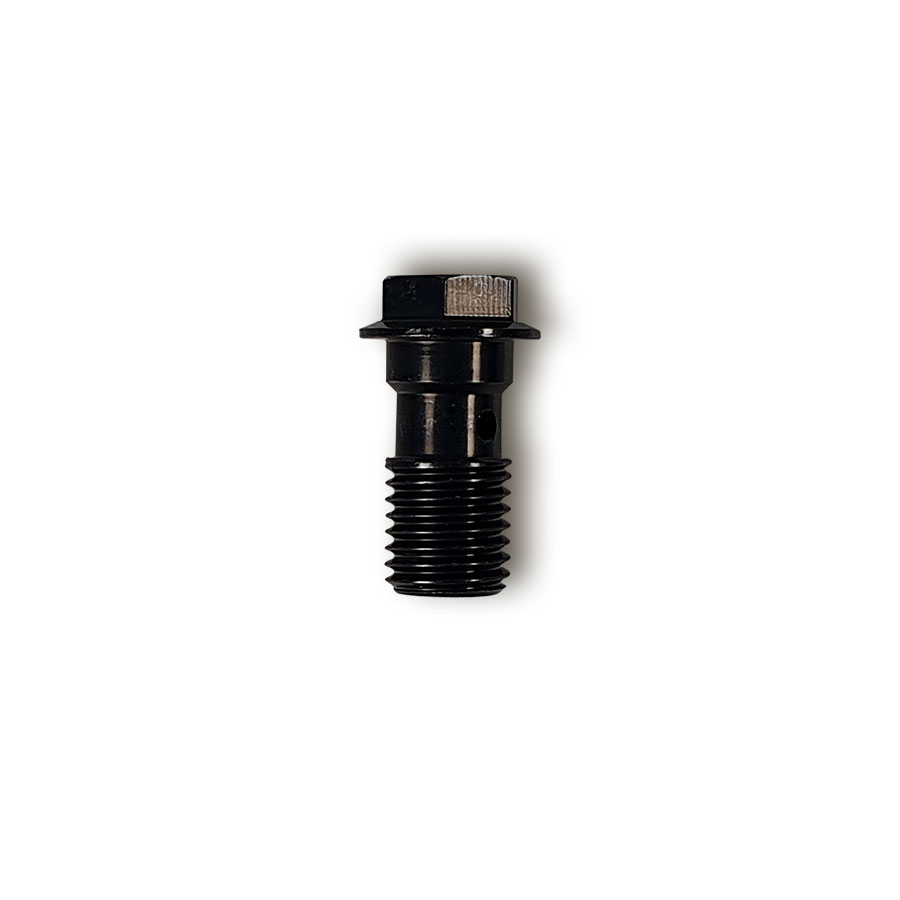 Fren Tubo Einfachhohlschraube Gewinde M 10 x 1,25 aus schwarz eloxiertem Aluminium