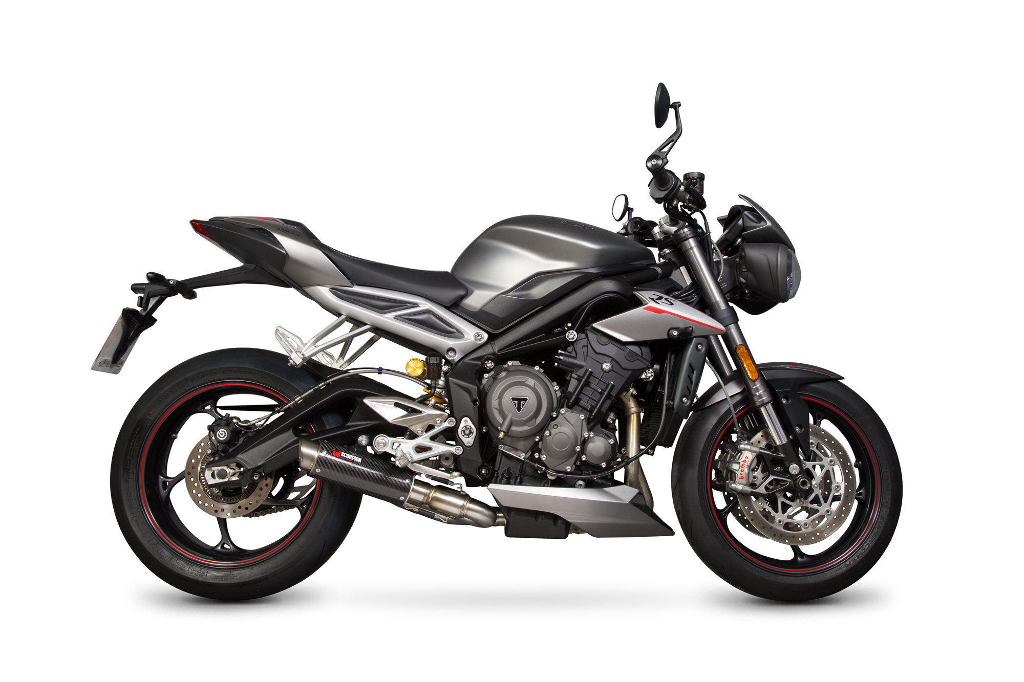 Scorpion RP-1 GP Auspuff für Triumph Street Triple 765 R / S / RS 2017-2019 Motorräder