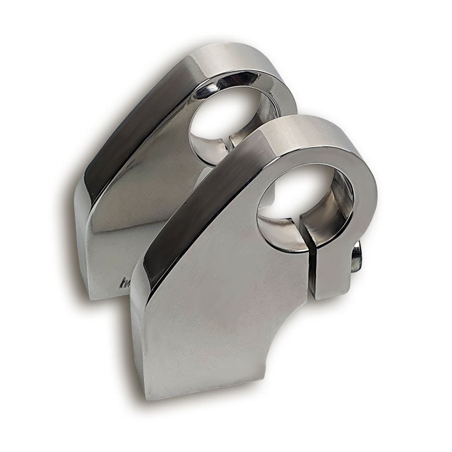 Aluminium Riser Closed, 50 mm hoch mit 12 mm Aufnahmegewinde für Lenker mit 22 mm Durchmesser
