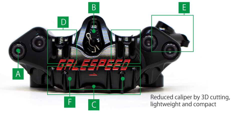 Gale Speed Radialbremssattel mit 100 mm Aufnahme