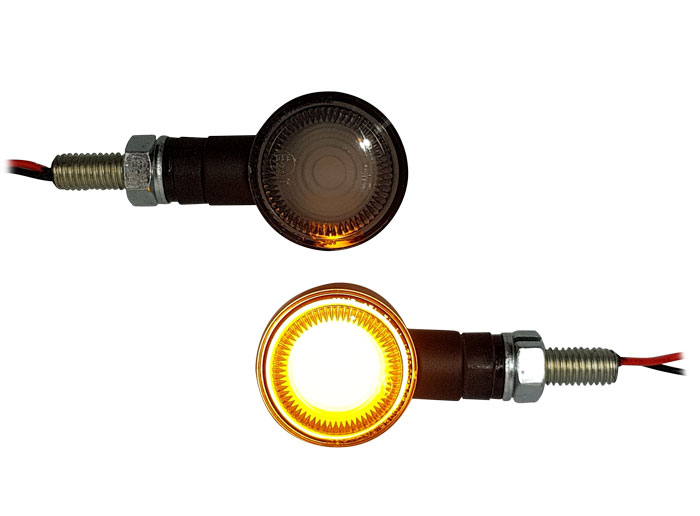 LED-Miniblinker Sun Smoke mit getöntem Glas und e-Prüfzeichen