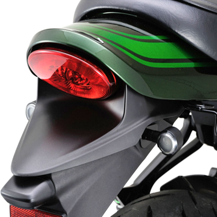 LED-Miniblinker Sun Smoke mit getöntem Glas montiert