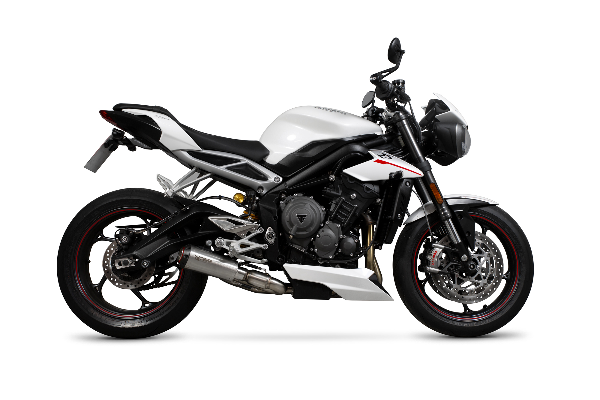 Scorpion Red Power Auspuffanlage für Triumph Street Triple 765 R / S / RS 2017-2019 Motorräder