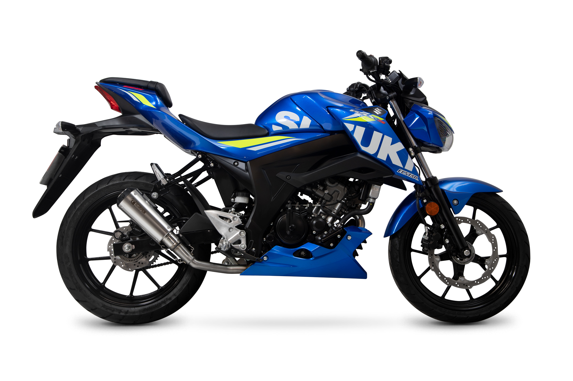 Scorpion Red Power Komplettanlage für Suzuki GSX S 125 / 150 2017-2020 Motorräder
