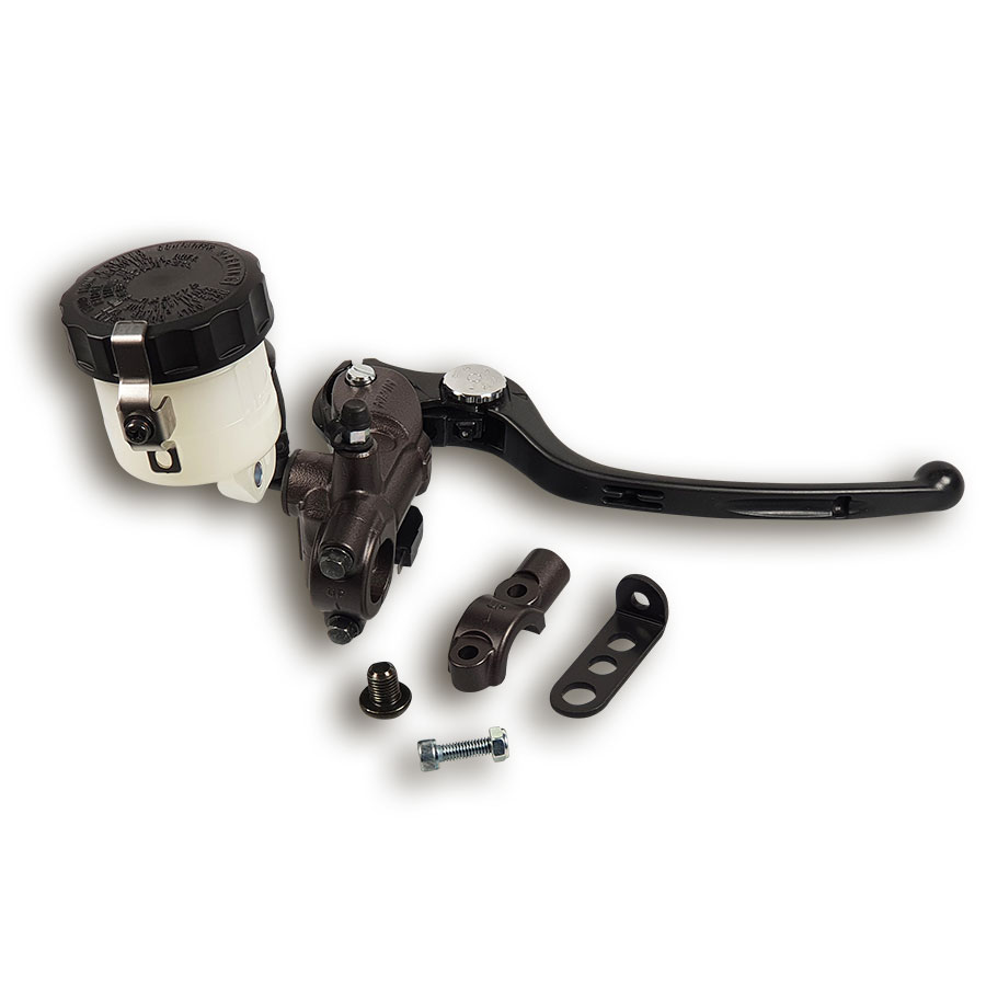 Nissin Radialbremspumpe mit 17 mm Kolbendurchmesser mit braunem Gehäuse Lieferumfang