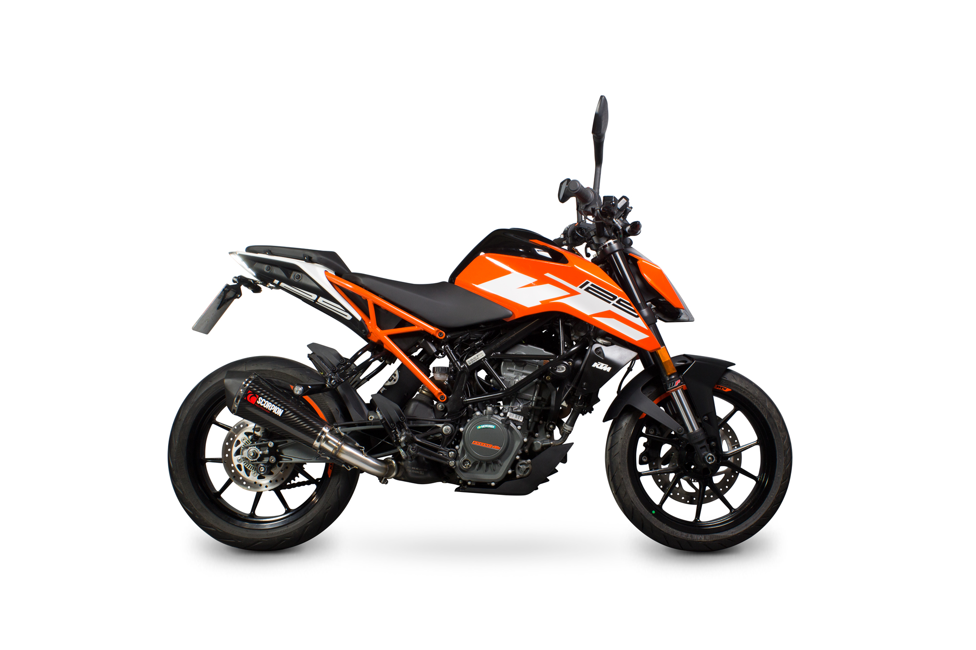 Scorpion Serket Taper Auspuff für KTM Duke 125 2017-2020 Motorräder