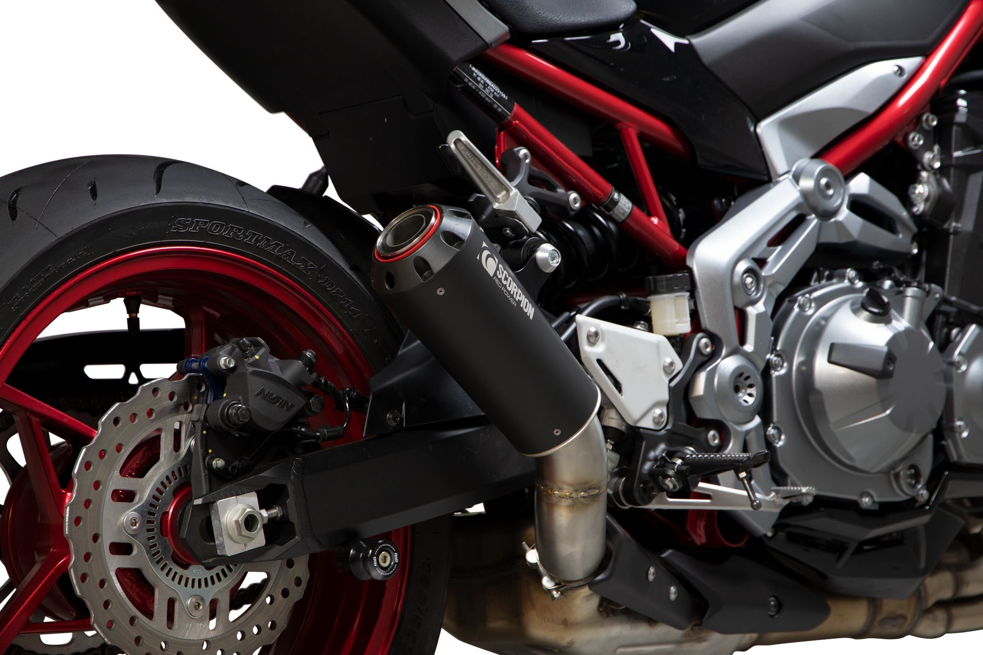 Scorpion Red Power Auspuff für Kawasaki Z 900 2017-2019 Motorräder