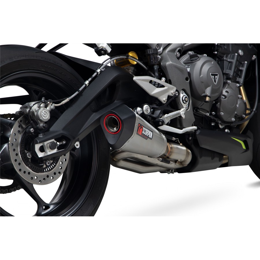 Scorpion Serket Taper Auspuff für Triumph Street Triple 765 R & RS 2020-2022  Motorräder