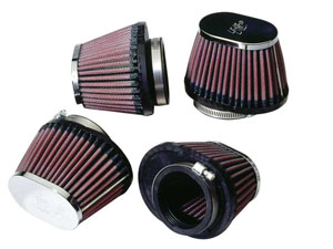 K&N Rennfilter mit 57 mm Flansch 102 mm  x 76 mm Durchmesser unten