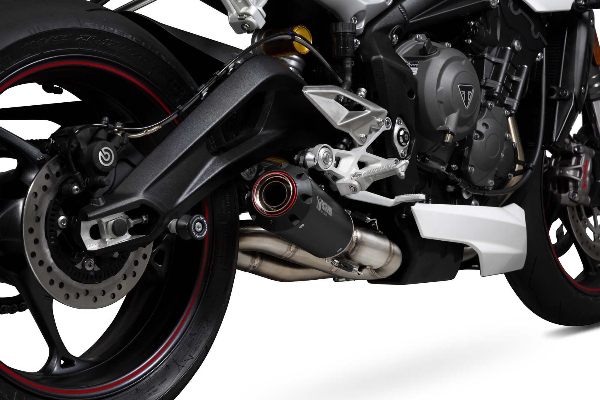 Scorpion Red Power Auspuffanlage für Triumph Street Triple 765 R / S / RS 2017-2019 Motorräder