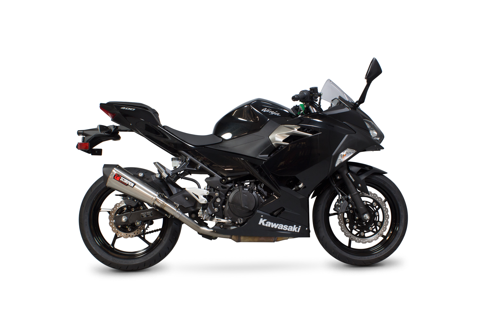 Scorpion Serket Taper Auspuff für Kawasaki Ninja 400 2018-2023 Motorräder
