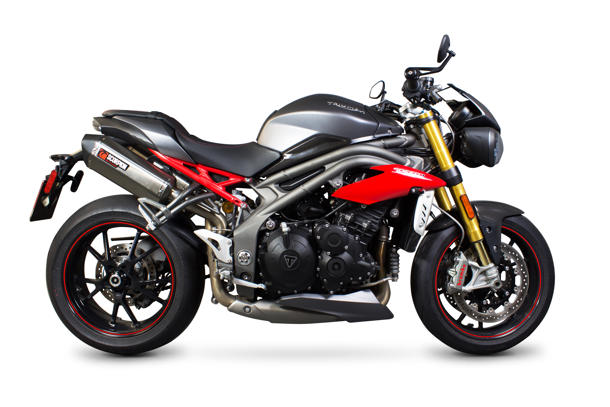Scorpion Serket Parallel Auspuff für Triumph Speed Triple 1050 2016-2017 Motorräder