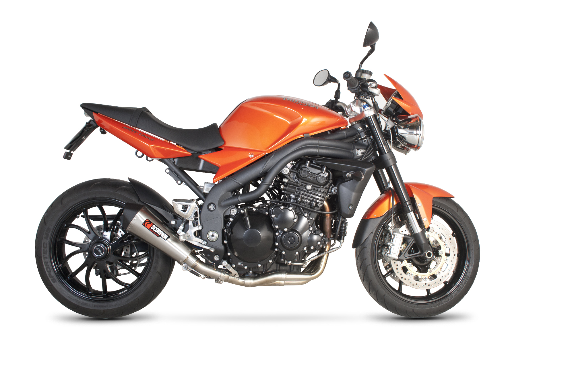 Scorpion Serket Taper Auspuff für Triumph Speed Triple 1050 2008-2010 Motorräder