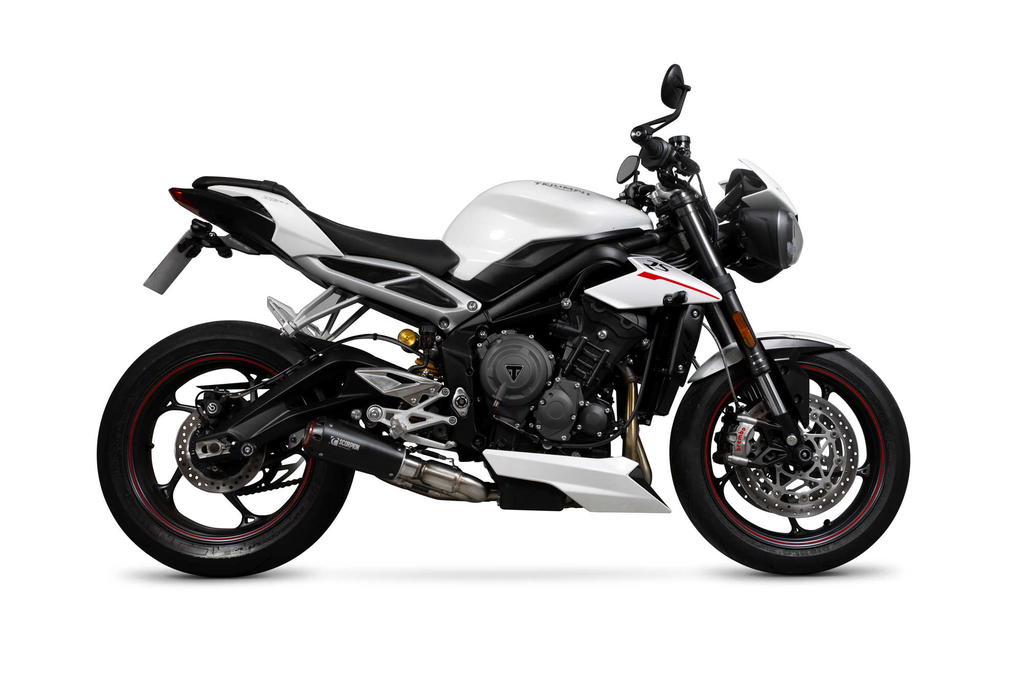 Scorpion Red Power Auspuffanlage für Triumph Street Triple 765 R / S / RS 2017-2019 Motorräder