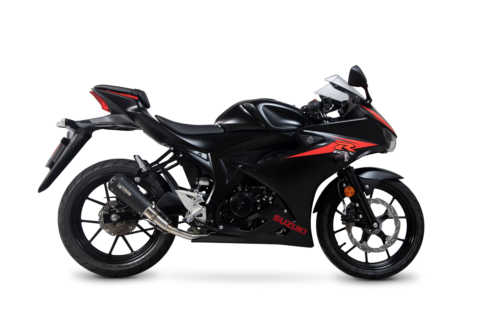 Scorpion Red Power Komplettanlage für Suzuki GSX R 125 / 150 2017-2020 Motorräder