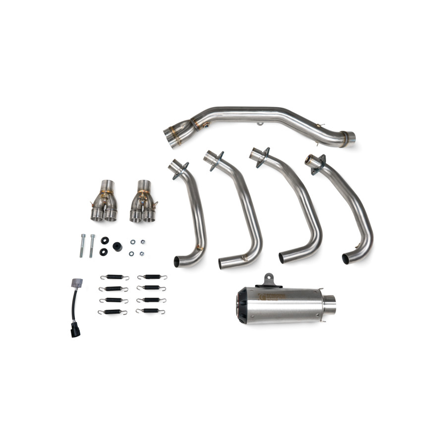 Scorpion Red Power Komplettanlage für Kawasaki ZX 4 RR 2023-2024 Motorräder