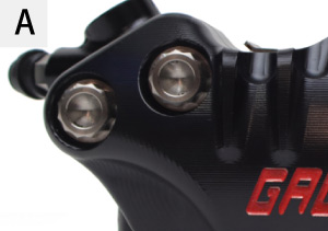 Verschraubung der Gale Speed Bremssättel