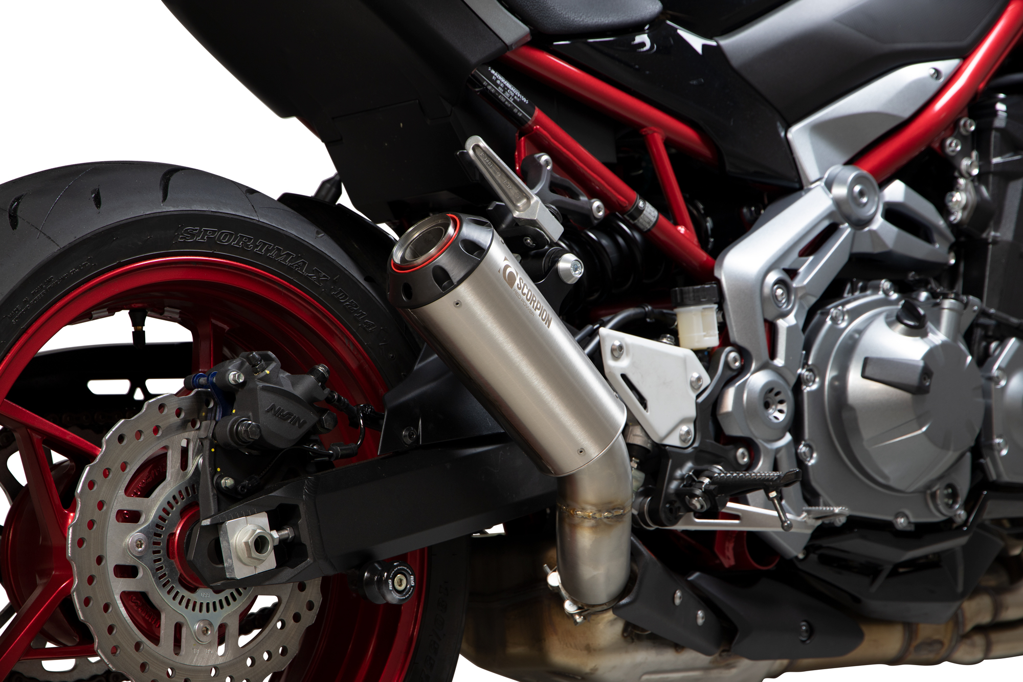 Scorpion Red Power Auspuff für Kawasaki Z 900 2017-2019 Motorräder