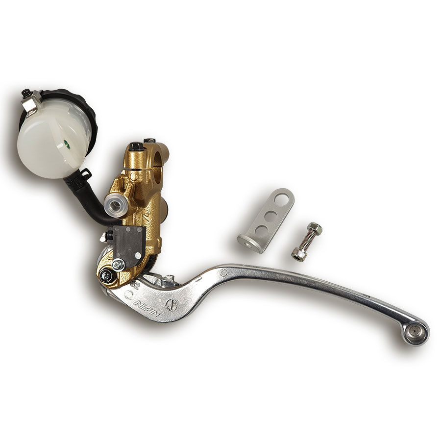 Nissin Radialbremspumpe mit 19 mm Kolbendurchmesser gold von unten