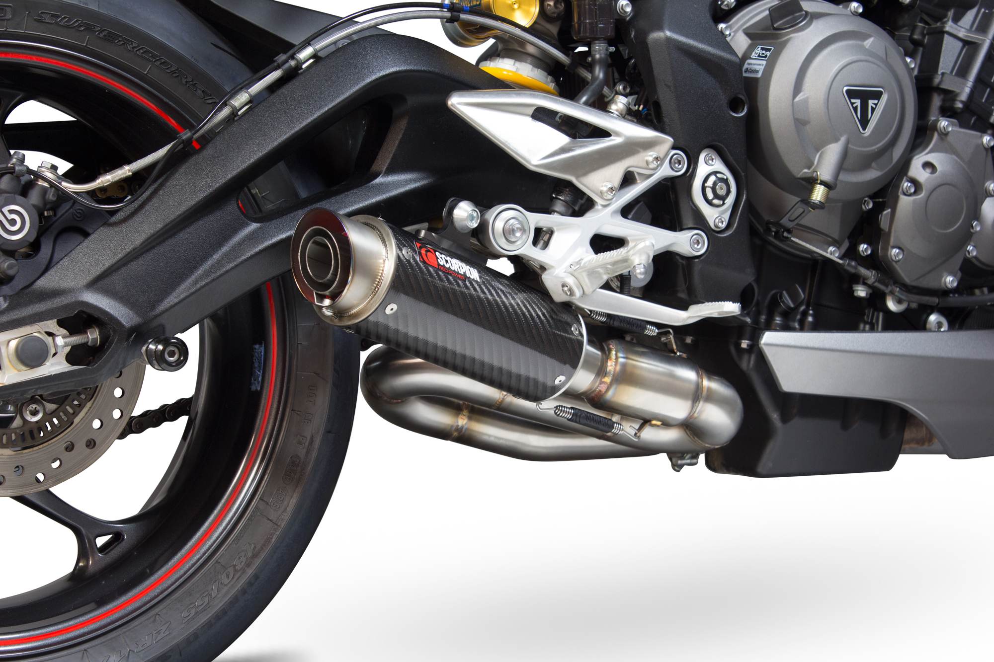 Scorpion RP-1 GP Auspuff für Triumph Street Triple 765 R / S / RS 2017-2019 Motorräder
