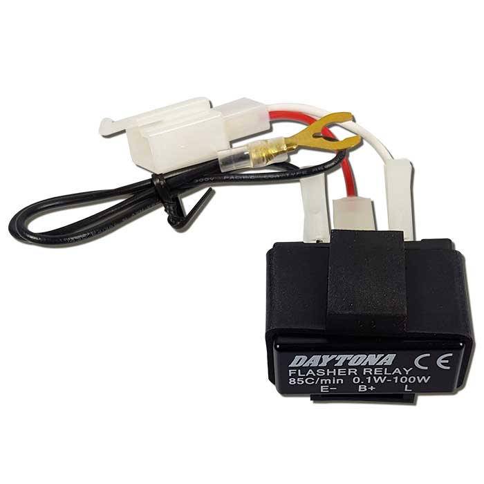 Elektronisches Blinkrelais für LED-Blinker mit Steckern und Anschlussmaterial