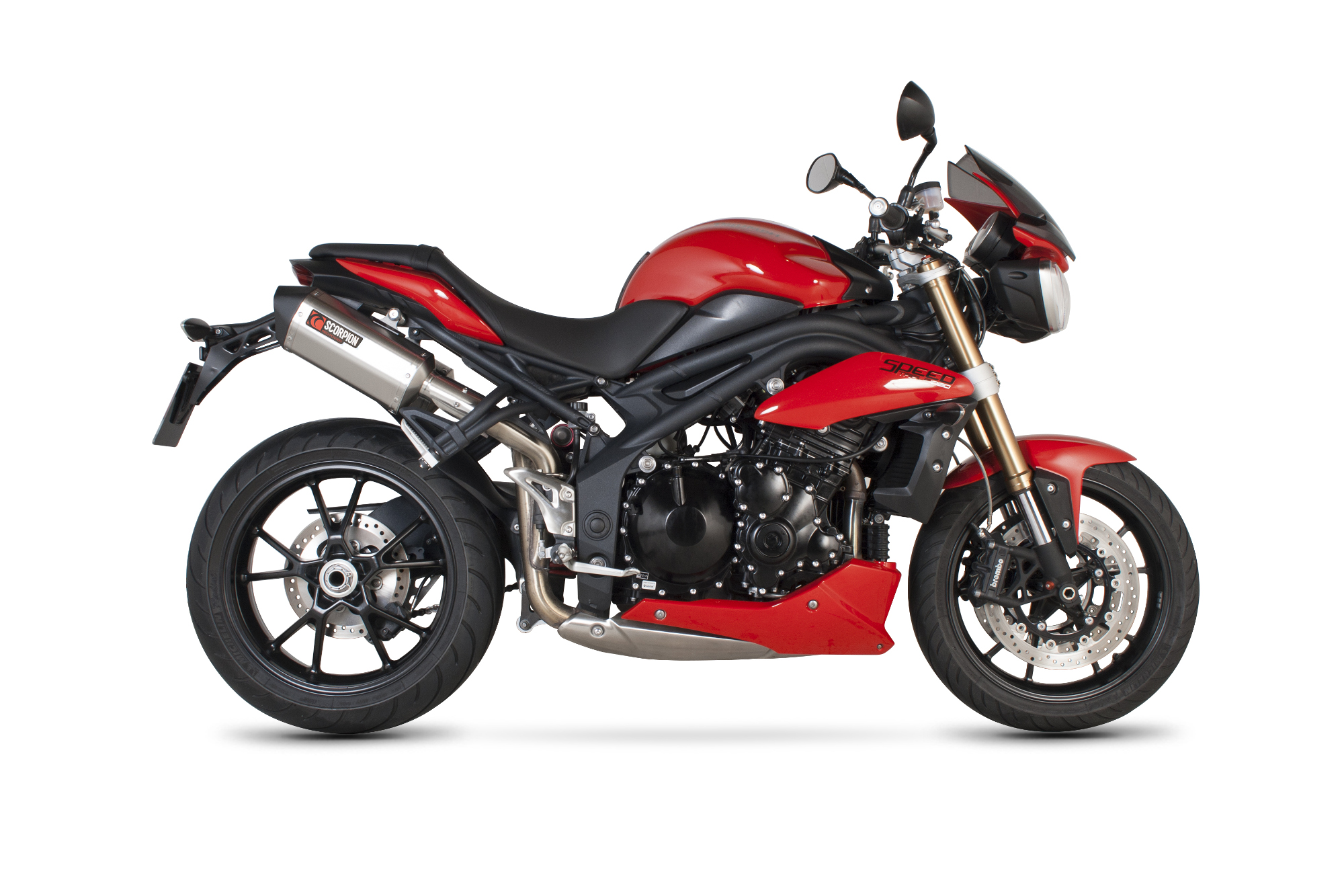 Scorpion Serket Parallel Auspuff für Triumph Speed Triple 1050 2011-2015 Motorräder