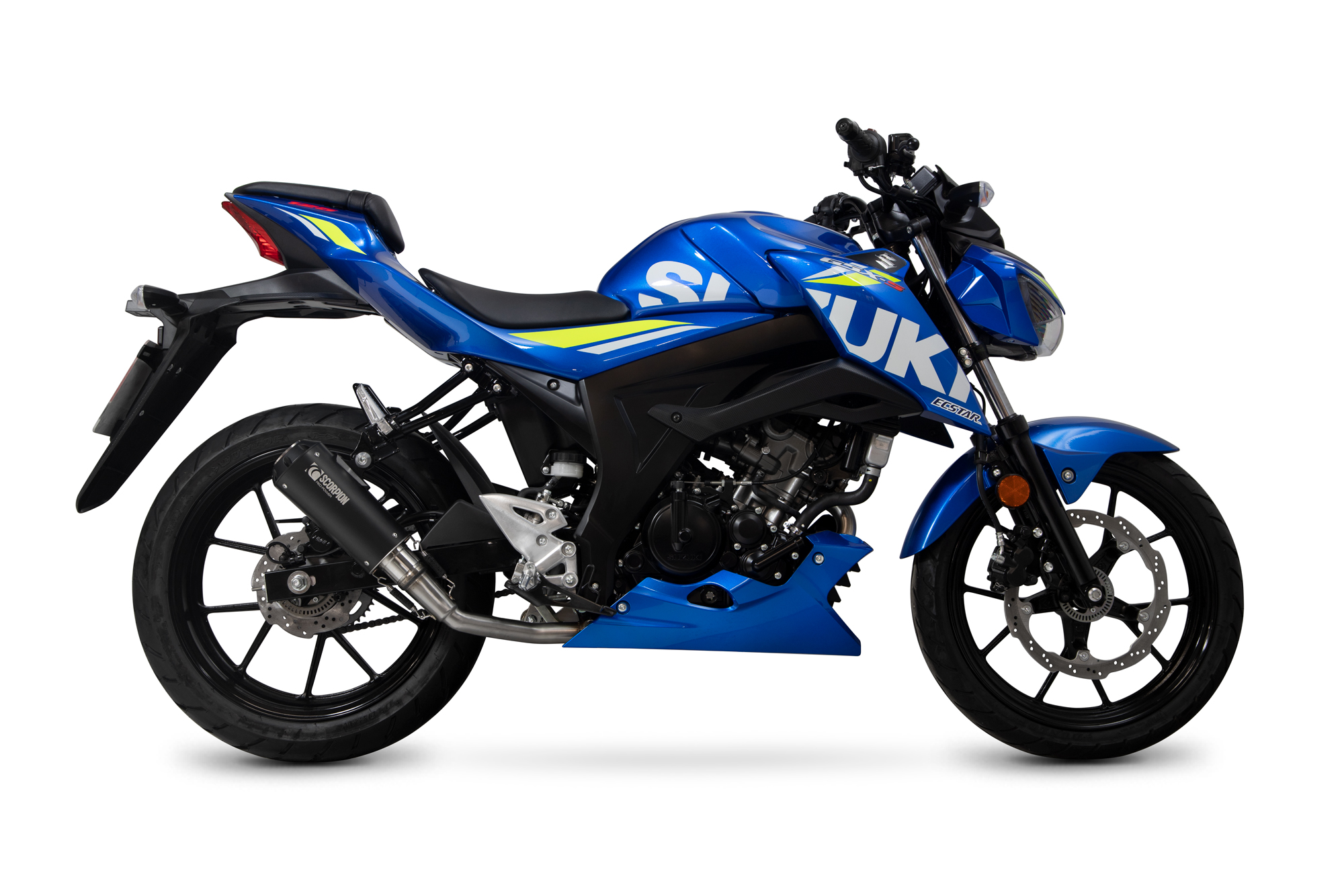 Scorpion Red Power Komplettanlage für Suzuki GSX S 125 / 150 2017-2020 Motorräder
