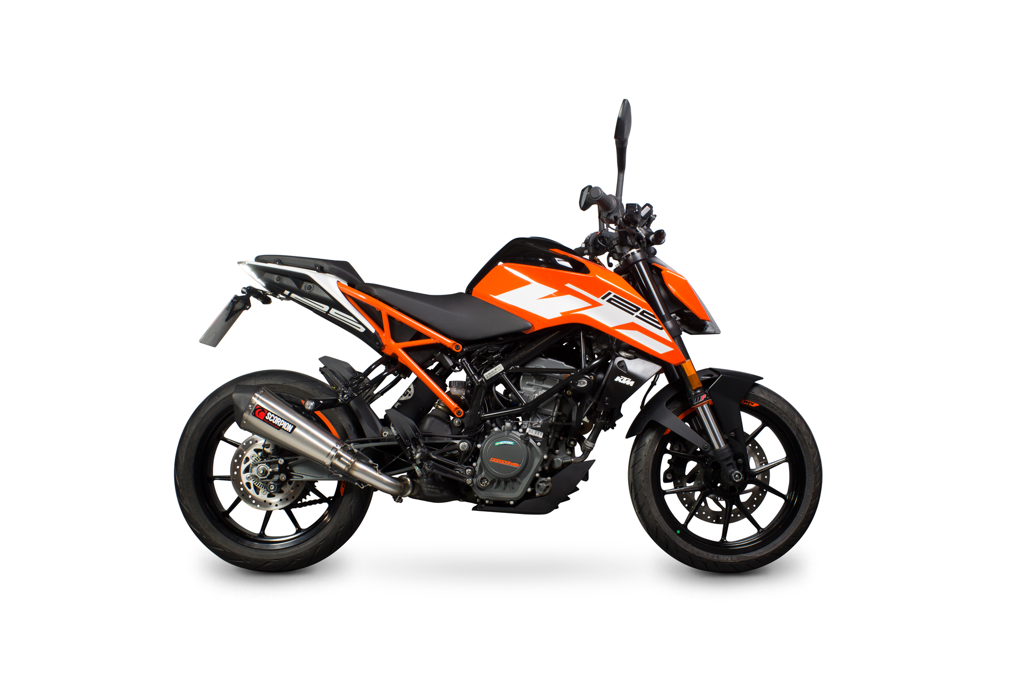 Scorpion Serket Taper Auspuff für KTM Duke 125 2017-2020 Motorräder