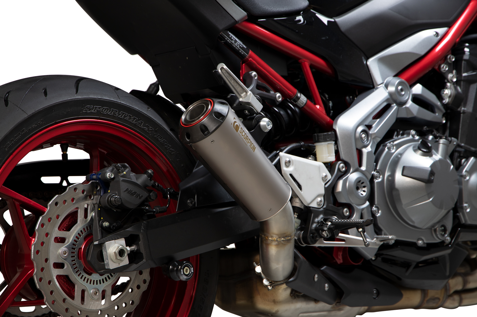 Scorpion Red Power Auspuff für Kawasaki Z 900 2017-2019 Motorräder