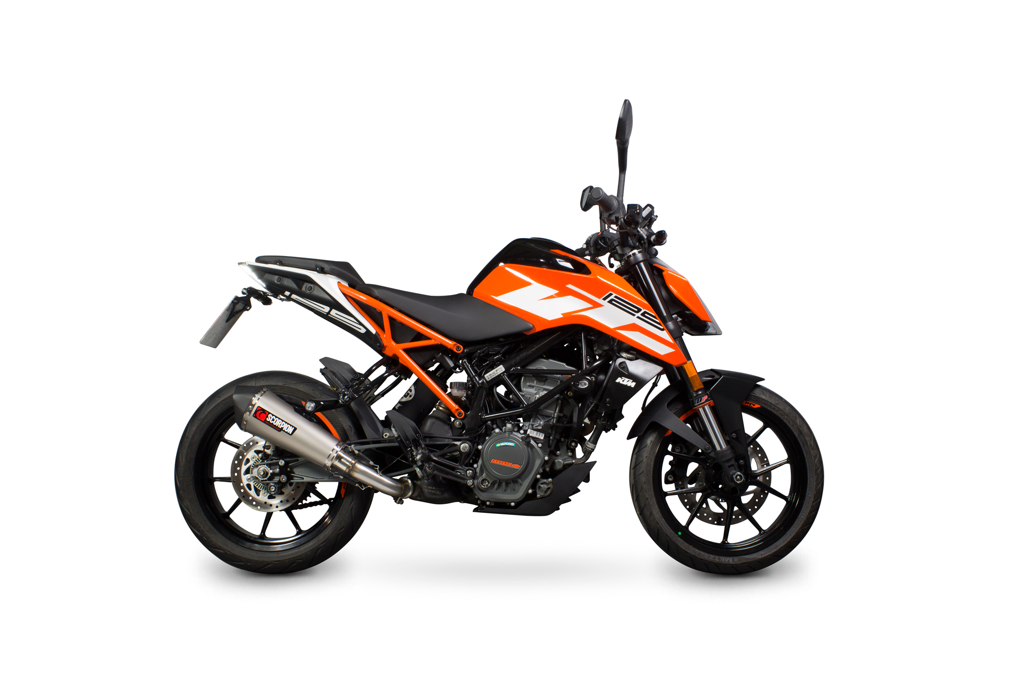 Scorpion Serket Taper Auspuff für KTM Duke 125 2017-2020 Motorräder