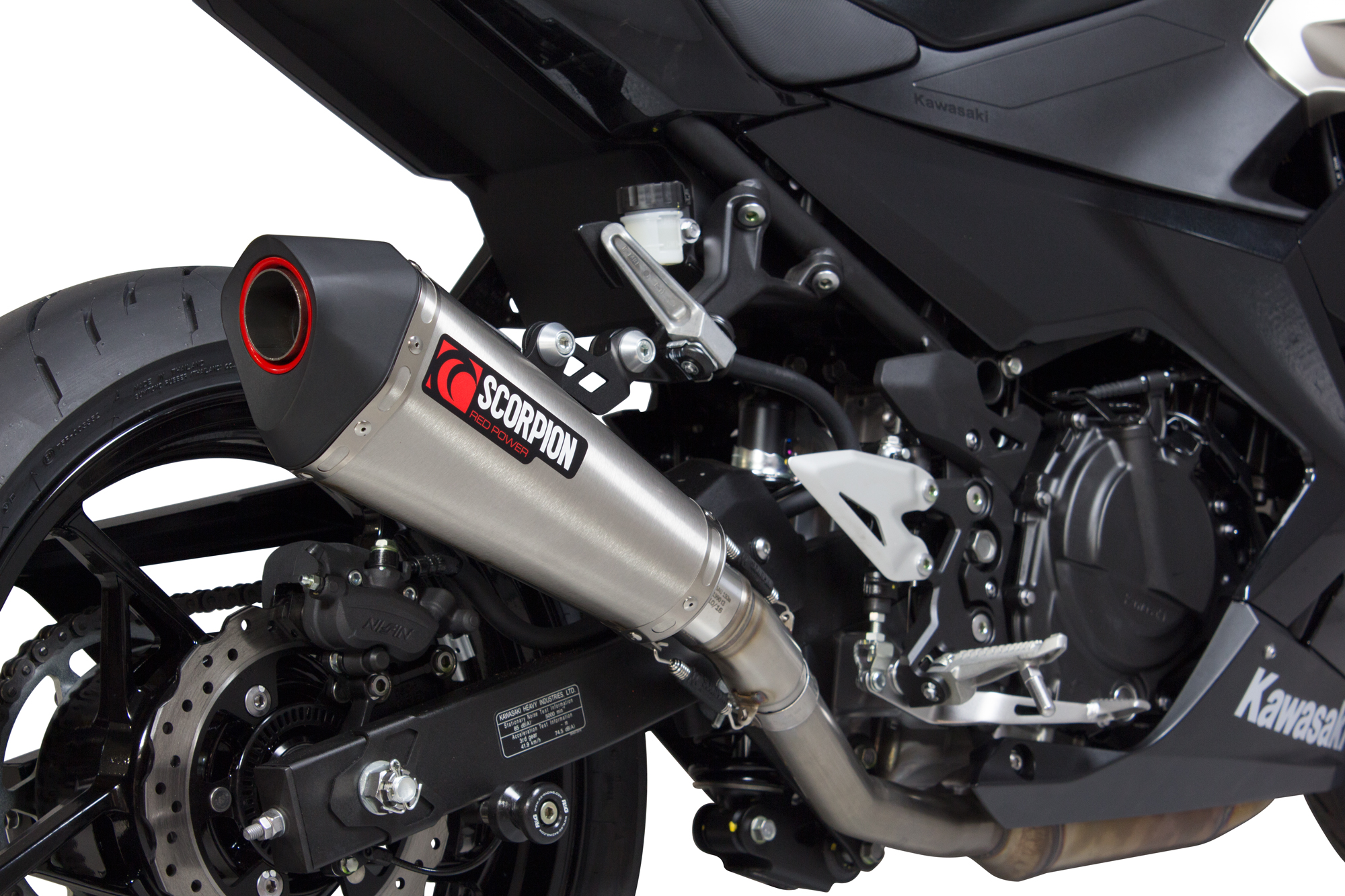 Scorpion Serket Taper Auspuff für Kawasaki Ninja 400 2018-2023 Motorräder