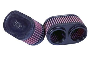 K&N Rennfilter mit 70 mm Doppelfilter Flansch für GSXR-Modelle oval (VE 2 Stück)