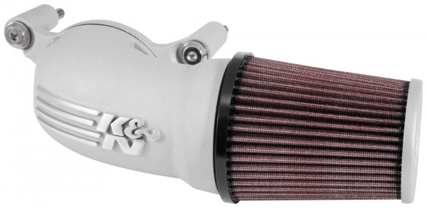 K&N Aircharger für Harley Davidson Softail und Dyna Modelle 2001-2017 silber