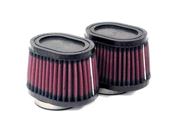 K&N Rennfilter mit 57 mm Flansch oval 102 x 76 mm unten