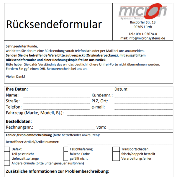 ruecksendeformular ruecksendeformular
