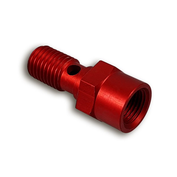 Adapterhohlschraube für Bremslichtschalter M 10 x 1,25 rot