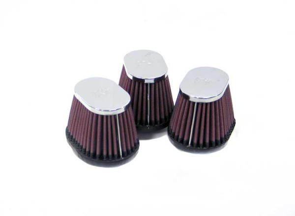 K&N Rennfilter mit 57 mm Flansch 102 mm x 76 mm Durchmesser unten