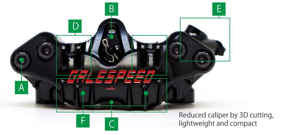 Galespeed Radialbremssattel mit 100 mm Aufnahme