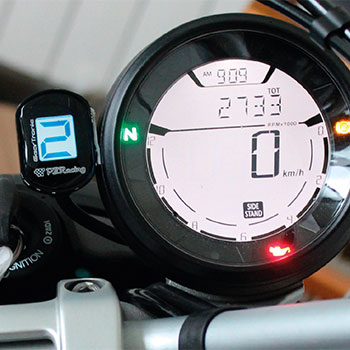 Digitale Ganganzeige zum Anschluß an den Diagnosestecker für  Yamaha-Motorräder mit Touchscreen zur Wahl der Hintergrundfarbe
