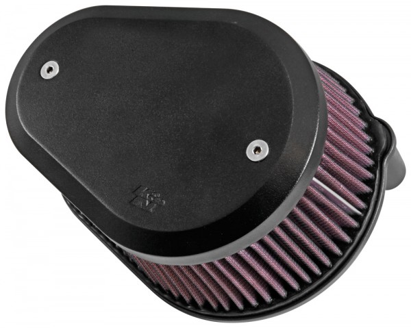 K&N Street Metal Intake System für FLS FLT FLH 2008-2017 - Flare Design schwarz mit besonders hohem