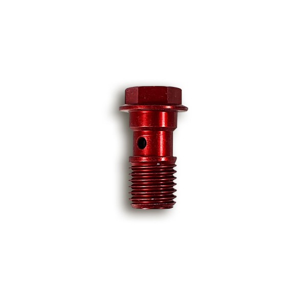 Fren Tubo Einfachhohlschraube Gewinde M 10 x 1,25 aus rot eloxiertem Aluminium