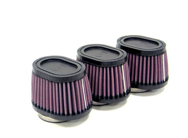 K&N Rennfilter mit 57 mm Flansch oval 102 x 76 mm unten