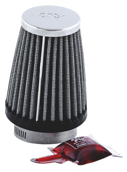 K&N Rennfilter mit 47 mm 10° Flansch 76 mm Durchmesser unten